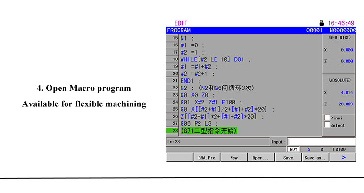 ATD980MEa open macro programming for flexible machining